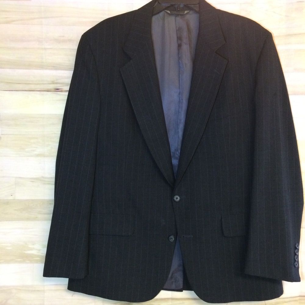 HP Nordstrom Plus One Charcoal Blazer-Gray Stripes